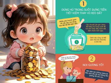 Infographic: 9 cách dạy trẻ tiết kiệm tiền thông minh, làm chủ cuộc sống giàu có sau này