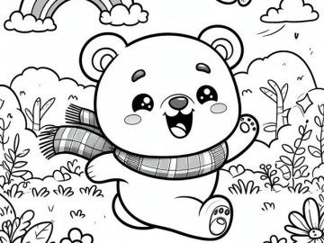 20 bức tranh tô màu chú gấu "siêu dễ thương", giúp bé chơi vui và phát triển trí tưởng tượng
