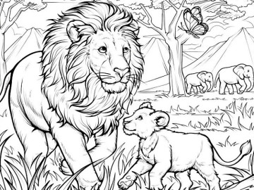 Cùng bé tô màu tranh vua sư tử Simba, nuôi dưỡng sáng tạo, EQ và giá trị đẹp trong tâm hồn trẻ