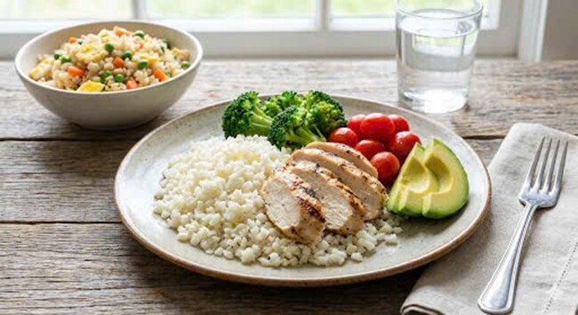 Một số phương ph&aacute;p ăn ki&ecirc;ng giảm c&acirc;n loại bỏ tinh bột v&agrave; sử dụng s&uacute;p lơ thay cơm. (Ảnh minh họa)