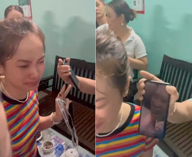 Khoảnh khắc gia đình nhận tin tìm thấy cả ba người trên thuyền thúng.