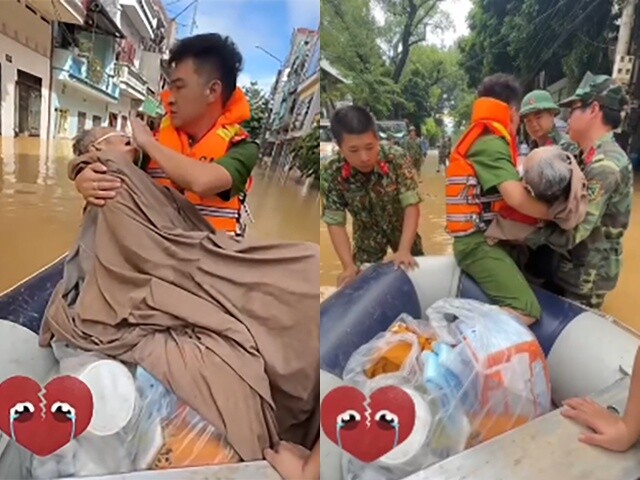 Khoảnh khắc ấm lòng, triệu trái tim hướng về vùng lũ: Tình nguyện viên, chiến sĩ dầm mình trong nước, xuyên đêm cứu trợ - 11