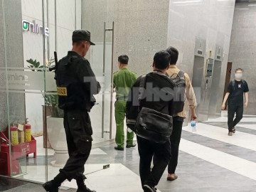 Công an xuất hiện ở tòa nhà có trụ sở công ty của Shark Bình