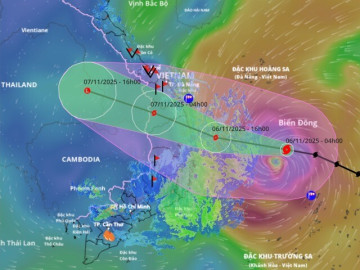 Bão số 13 giật cấp 17 đang tăng tốc, còn cách Quy Nhơn 360km