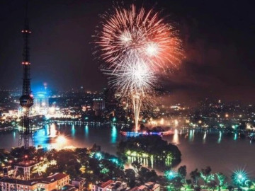 Hà Nội bắn pháo hoa tại 6 điểm dịp Tết dương lịch 2026