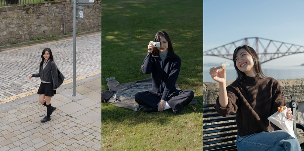 Trong những ngày thu rong ruổi Edinburgh của Helly Tống, người bạn đồng hành dịu dàng của cô là những chiếc áo len sợi souffle UNIQLO - “mềm mại, êm ái, nhẹ bẫng như áng mây”. Và như để hòa mình vào không gian tĩnh lặng, cổ kính của thành phố này, Helly đã chọn phối trên những gam màu trầm kinh điển - navy, nâu, xám. Nếu chiếc áo cardigan len sợi souffle và áo len sợi souffle cổ kéo khoá giúp Helly khoe khéo những gam màu được layering vừa vặn, thì bản phối với a hrefhttps://www.uniqlo.com/vn/vi/products/E479158-000 target_blankáo len sợi souffle cổ ba phân/a màu nâu chocolate cùng quần jeans suông xanh nhạt là lựa chọn không thể hợp hơn cho một ngày thu đông “nổi hứng” dạo chơi bất chợt.