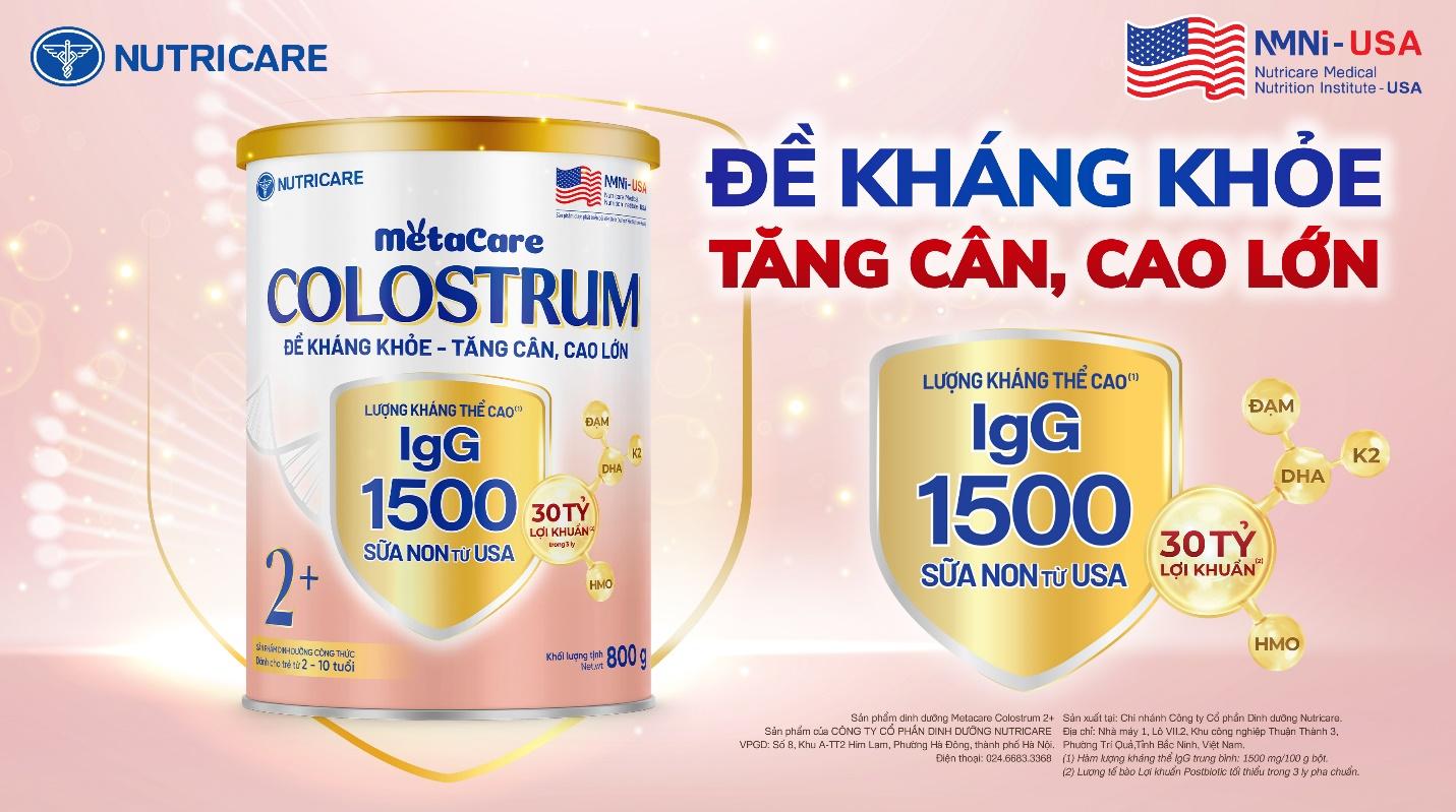 Metacare Colostrum giải pháp dinh dưỡng giúp hỗ trợ tăng cường đề kháng cho trẻ