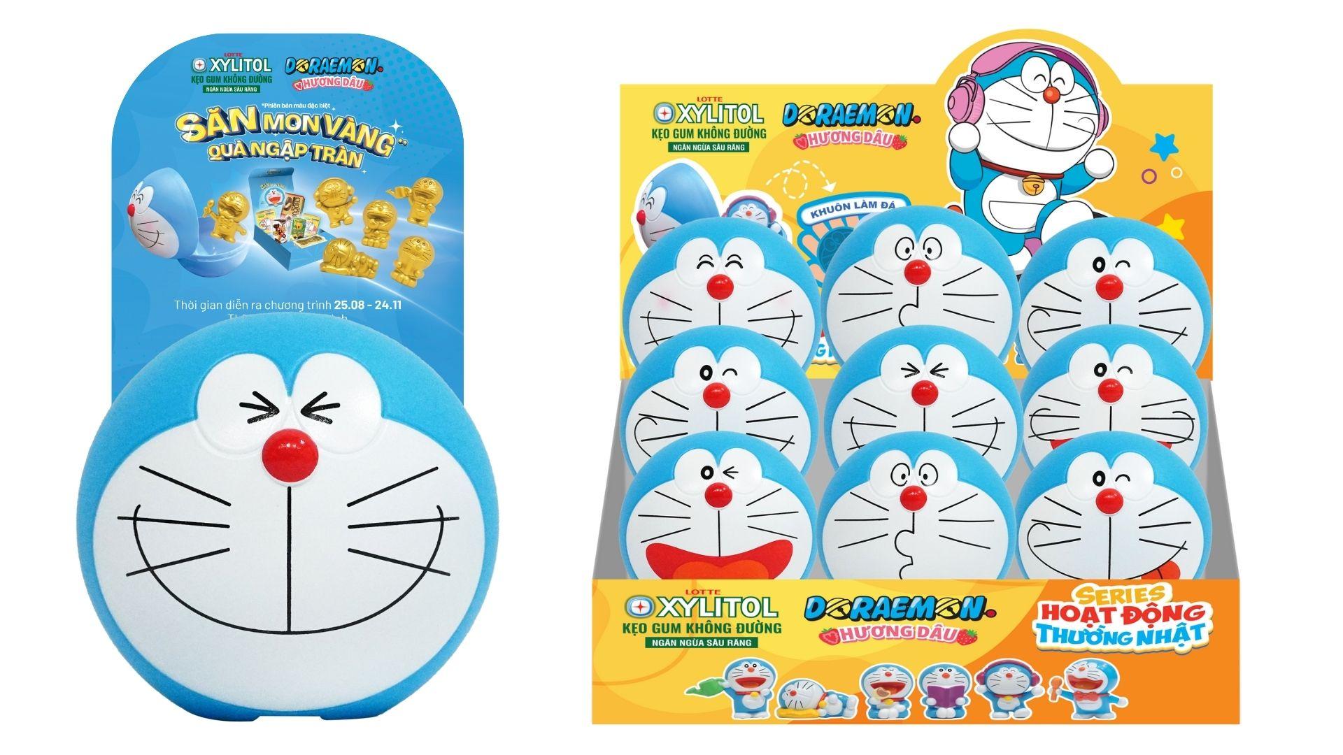 Lotte Xylitol Doraemon với thiết kế hình “trái banh Doraemon” ngộ nghĩnh