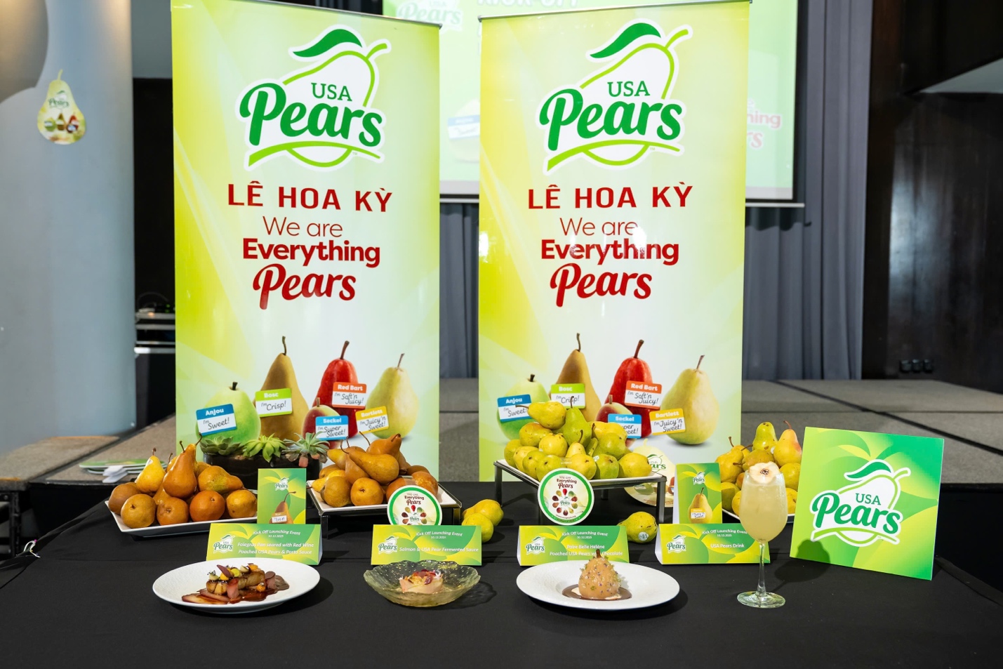 Những món ăn được chế biến từ Lê Mỹ thu hút thực khách tham gia tại sự kiện