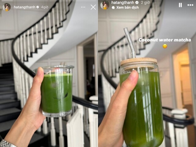Hà Tăng duy trì thói quen uống matcha mỗi sáng để tỉnh táo và làm đẹp da. Matcha giàu EGCG – chất chống oxy hóa mạnh mẽ, giúp ngăn lão hóa, giảm viêm và bảo vệ da khỏi tia UV. Cô thường biến tấu thành matcha latte hoặc pha cùng nước dừa cho dễ uống.
