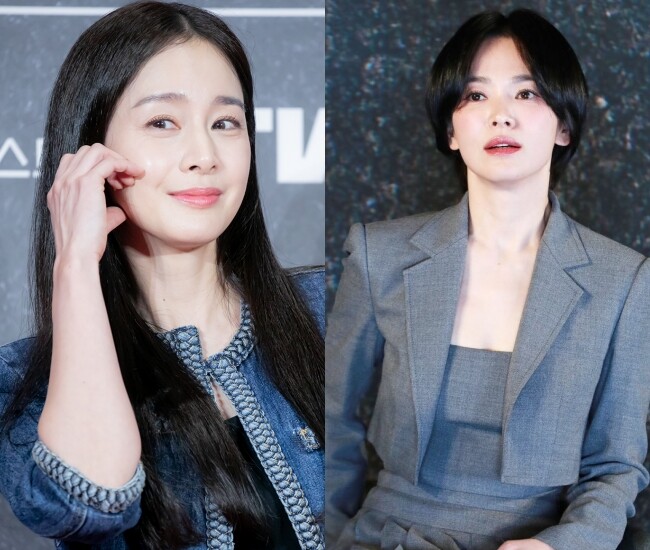 Nhan sắc xinh đẹp, rạng rỡ của hai nữ thần mặt mộc Song Hye Kyo và Kim Tae Hee.