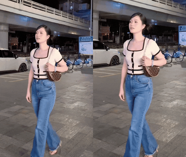 Khoảnh khắc dạo phố gây sốt cõi mạng của Lâm Vỹ Dạ.