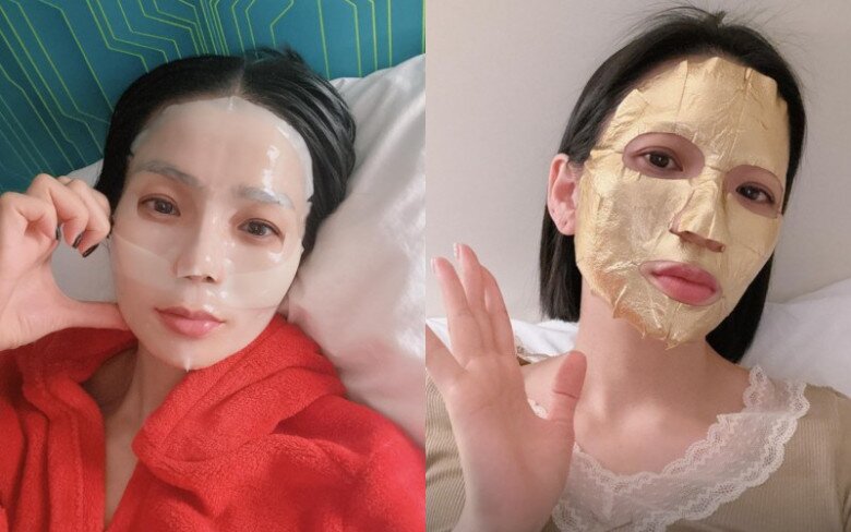 Nữ hoàng phòng trà chăm chỉ đắp mặt nạ mỗi ngày.