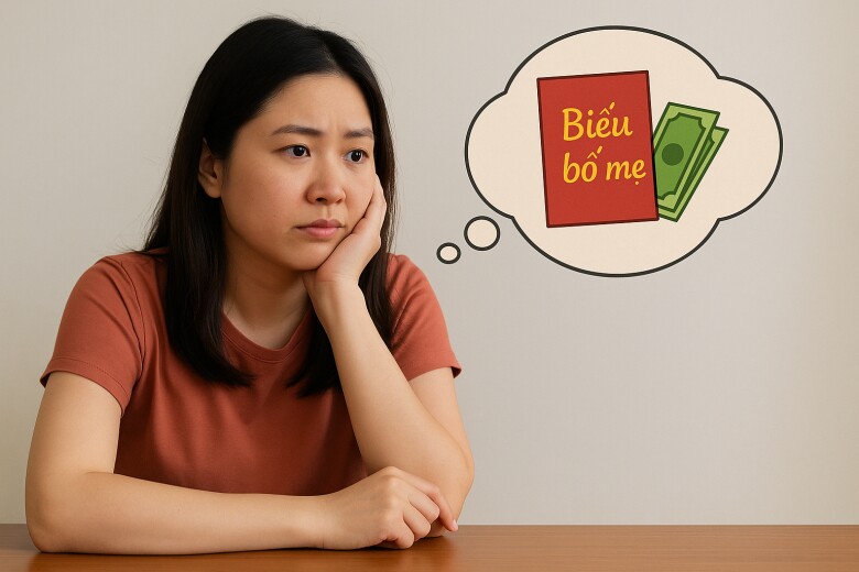 Quà cáp - tiền biếu bố mẹ mỗi dịp Tết luôn là trăn trở của nhiều người.