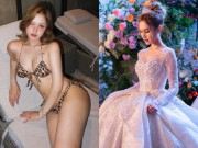 Thời trang - Hot girl bỏ học cấp 3 mặc váy cưới 28 tỷ lấy "ông chú", mê diện bikini nhỏ xíu trưng trổ vòng một căng tràn