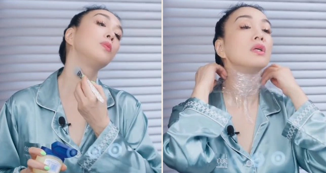 Cô duy trì thói quen massage, gua sha hằng ngày để lưu thông máu và chống chảy xệ. Chung Lệ Đề chú trọng cấp ẩm, chống nắng kỹ lưỡng và không quên dưỡng vùng cổ – nơi dễ lộ tuổi thật. Cô tin rằng chăm da đều đặn sẽ giúp gương mặt luôn tươi sáng, căng bóng.