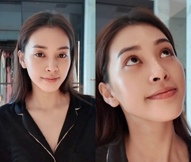 Mặt mộc căng bóng, trắng mịn của Hoa hậu Tiểu Vy.