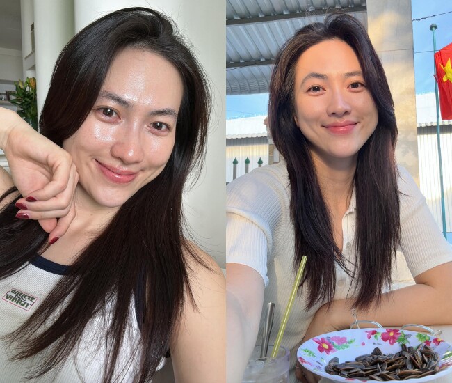 Trên trang cá nhân, ngọc nữ trăm tỷ Phương Anh Đào thường xuyên khoe cận mặt mộc căng bóng, đẹp không tì vết.