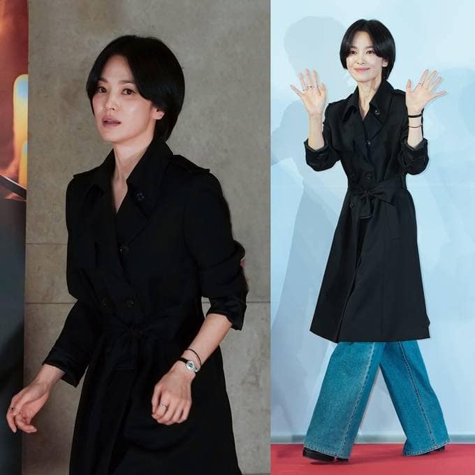 Song Hye Kyo cao chưa đến 1m7 nhưng diện quần jeans kiểu nào cũng đẹp, nhìn cách phối đơn giản nhưng cực kỳ tôn dáng! - 8