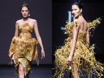 Lê Hoàng Phương làm first face, Hoàng Thùy khoe chân dài miên man trên sàn diễn Shanghai Fashion Week