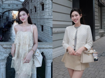 Dâu hào môn Đỗ Thị Hà phối túi Hermes 600 triệu đồng với đủ kiểu đồ