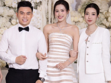 Chiếc váy khiến Đỗ Mỹ Linh vướng tin đồn có tin vui khi đi cưới Đỗ Hà