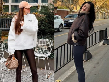 Hồ Ngọc Hà và loạt fashionista lăng xê quần legging giữ nhiệt