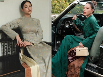 Mốt áo dài bốn tà được ưa chuộng