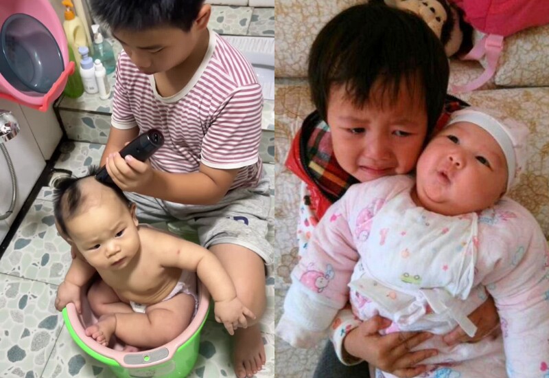 Nhà có nhiều con, đôi lúc bố mẹ bận rộn thì việc chăm em nhỏ sẽ được giao lại cho anh chị lớn. Tuy nhiên, điều này có thể xem như là một trò may rủi. Loạt khoảnh khắc bố mẹ vừa bực vừa buồn cười, khi nhờ con lớn trong nhà trông em.
