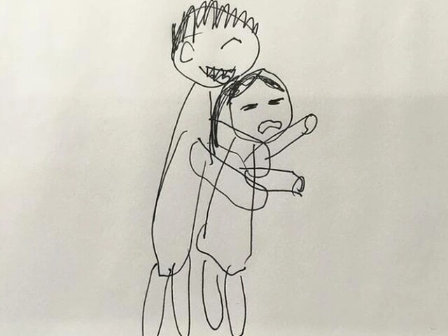 Cho con gái đi học vẽ để phát triển năng khiếu, tình cờ phát hiện bức tranh trong cặp con, người mẹ toát mồ hôi lạnh