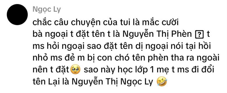 Chia sẻ từ một cô gái về tên gọi của mình.