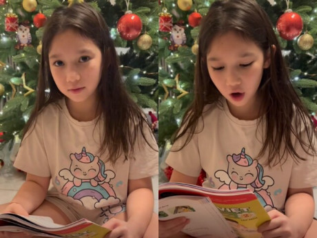 Con gái lai 2 dòng máu của Hà Anh học trường Quốc tế nói tiếng Anh vanh vách, về nhà chăm chỉ học thêm tiếng Việt