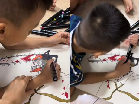 Mẹ Việt “cầu cứu” khi nhìn thấy bức tranh rùng rợn con 7 tuổi vẽ, cộng đồng mạng lên tiếng cảnh báo