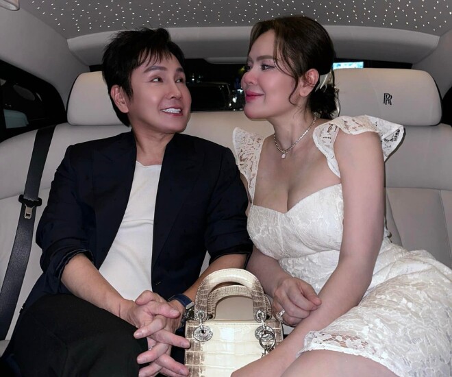 Hoa hậu Phương Lê tiết lộ cuộc sống làm mẹ lần thứ 4 ở tuổi 45, chồng NSƯT Vũ Luân thức khuya chăm con - 1