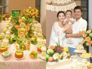 Yêu con - Vợ ca sĩ sinh quý tử, diễn viên Quang Tuấn “Địa đạo” làm tiệc thôi nôi cho con hoành tráng, mâm cúng hút mắt