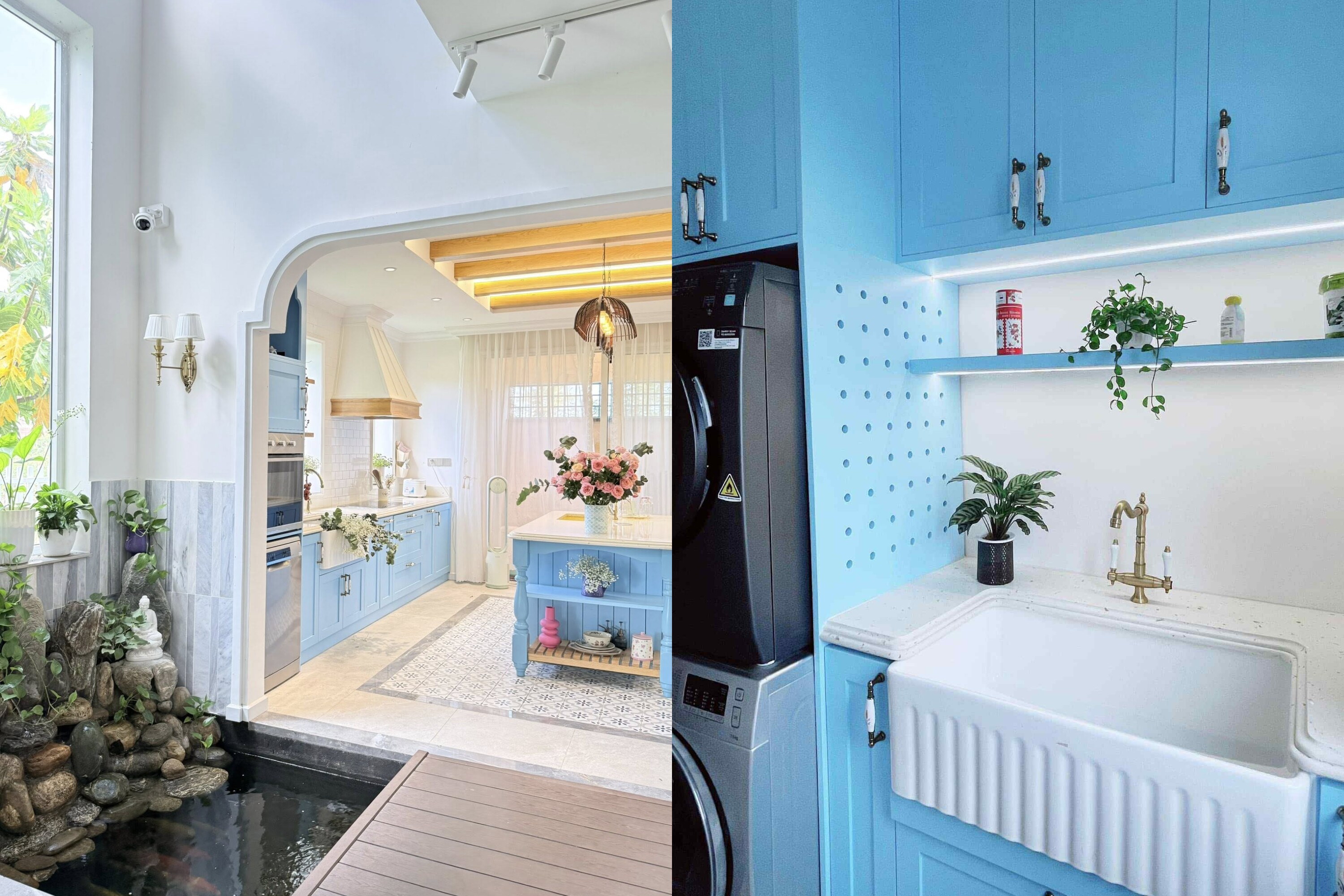 Cặp vợ chồng 8X Đà Nẵng chi 7 tỷ đồng xây biệt thự phủ màu xanh bầu trời, phong cách thơ mộng ai nhìn cũng mê - 9