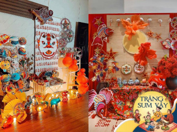 Mẹ Hà Nội “gây sốt” với góc decor nhà đón Trung thu quá bắt mắt: người chỉ tốn 500 nghìn, người chi 3 triệu đồng