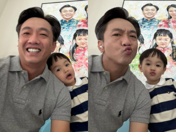 Cường Đôla khoe loạt ảnh mới với cậu con trai thứ 3, nhưng bức tranh lộ ra đằng sau mới gây chú ý