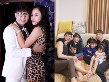 Có 4 con với Hoa khôi, nam ca sĩ nổi tiếng họ Đinh đặt tên 2 con gái giống nhau, 2 con trai y hệt