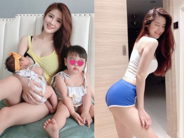 Hotgirl tiếp viên hàng không sinh 3 con cho chồng đại gia, khoe "đôi gò bồng đảo" căng sữa sau sinh khiến MXH rần rần