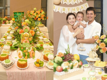 Vợ ca sĩ sinh quý tử, diễn viên Quang Tuấn Địa đạo làm tiệc thôi nôi cho con hoành tráng, mâm cúng hút mắt