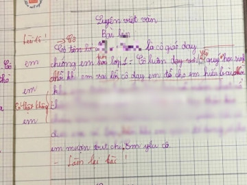 Viết văn tả cô giáo nhưng lại tiết lộ “bí mật” liên quan đến bác bảo vệ, bé học sinh bị gạch đỏ bài