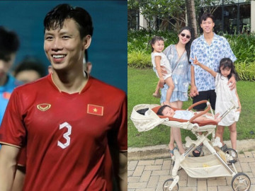 Đội trưởng tuyển Việt Nam cưới nàng Hoa khôi ĐH Vinh, sinh liên tiếp 3 con gái đặt tên theo họ Quế rất độc lạ