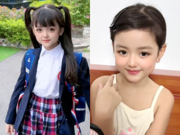 Bé học sinh Hà Nội chiếm sóng VTV vì quá xinh, danh tính mẹ ruột là "cô giáo búp bê đình đám MXH" gây trầm trồ