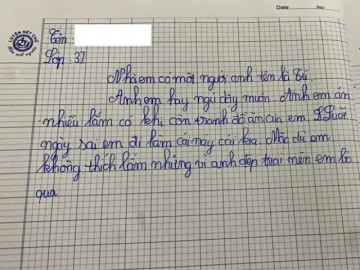 Bé lớp 3 viết văn tả anh trai khiến phụ huynh đọc mà nóng mặt, đoạn kết gây bất ngờ nhất