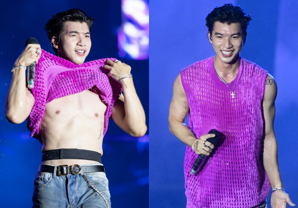 Nam ca sĩ trấn an khán giả về vết thương lộ rõ trên cánh tay.