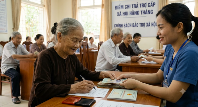 Từ ngày 5/10/2026, mức chuẩn trợ giúp xã hội ᵭược tăng lên 540.000 ᵭṑng tháng theo Nghị ᵭịnh sṓ 335/2026/NĐ-CP. Ảnh minh họa: AI