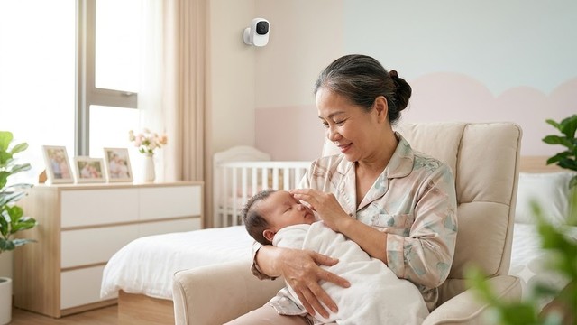 Niềm hạnh phúc chăm cháu của người bà bị ám ảnh bởi mắt thần của camera đặt trong phòng ngủ. Ảnh minh họa