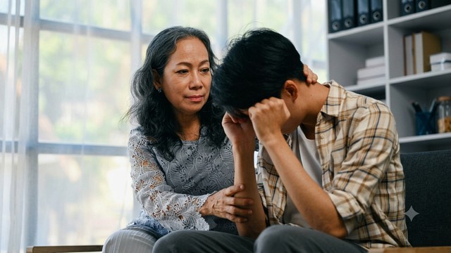 Câu nói thốt ra trong sự kiệt sức lúc nửa đêm của con trai khiến người mẹ lặng người, xót xa nhìn lại những áp lực vô hình và sai lầm năm xưa. Ảnh minh họa: iStock