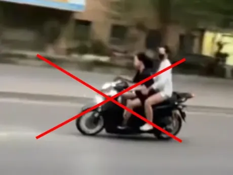 Xử phạt 37,25 triệu đồng nhóm thiếu nữ đánh võng, dùng BKS giả trên đường
